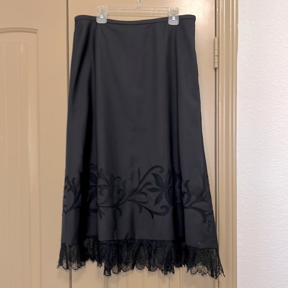 LOFT Black Midi Skirt